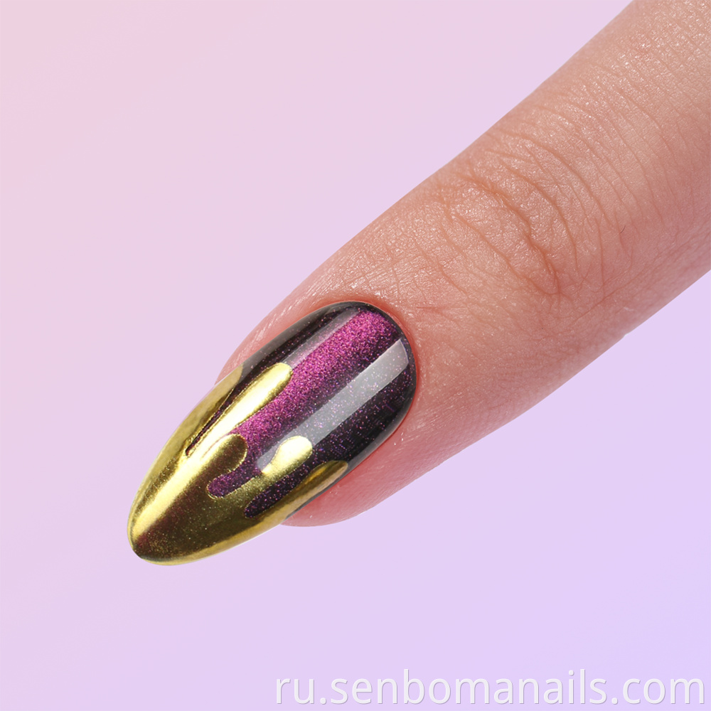 New Golden Fake Nail